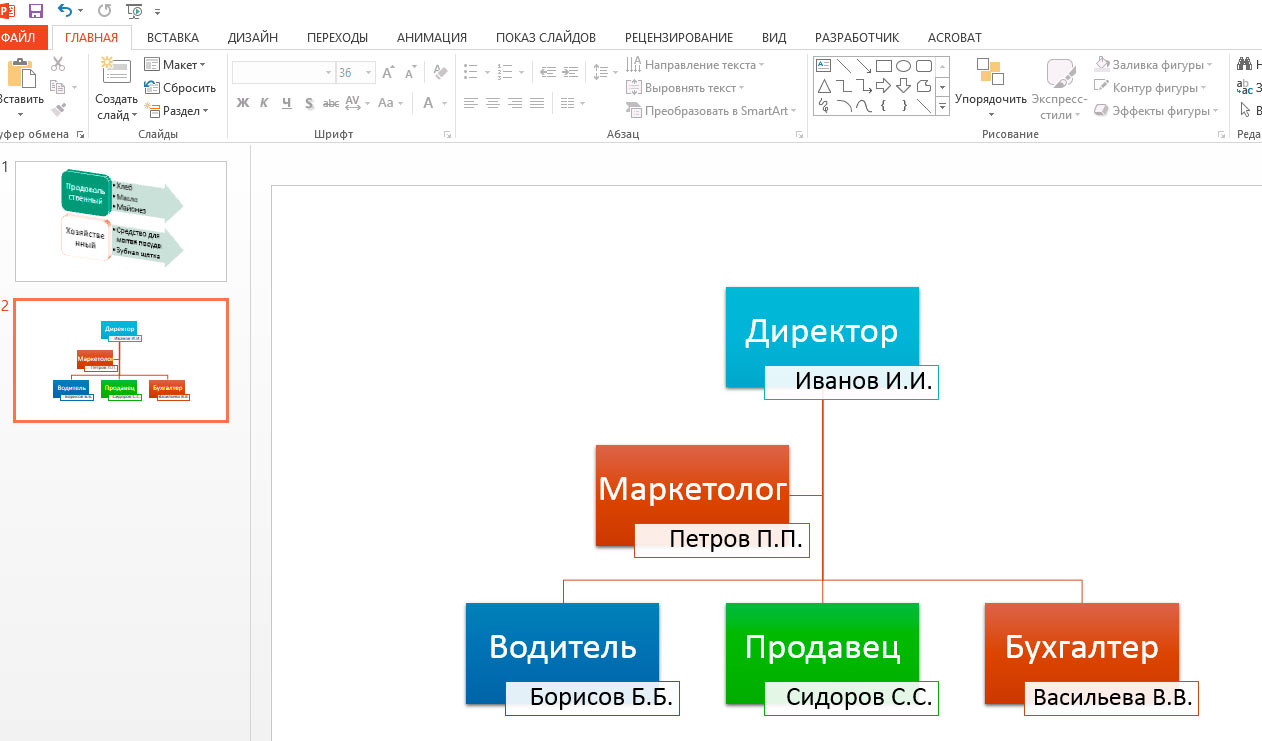 Как изменить положение слайда в Powerpoint?