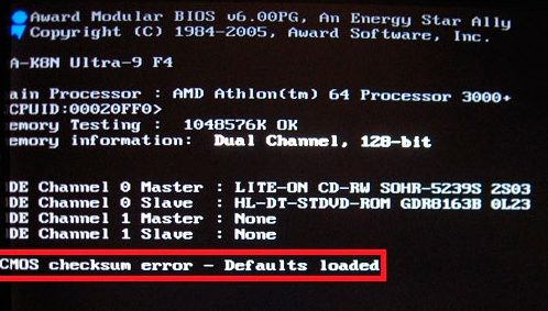 Текстовые сообщения BIOS об ошибках и предупреждениях