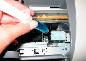 Промывка головки принтера перед заправкой